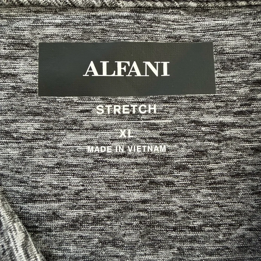 Alfani Gray Heather Short-Sleeve Polo Size XL NWT - Picture 4 of 5